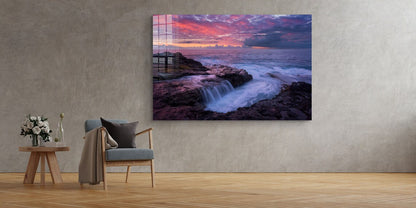 Oceanside Sunset Sky UV Direct Aluminum Print Australian Made Quality