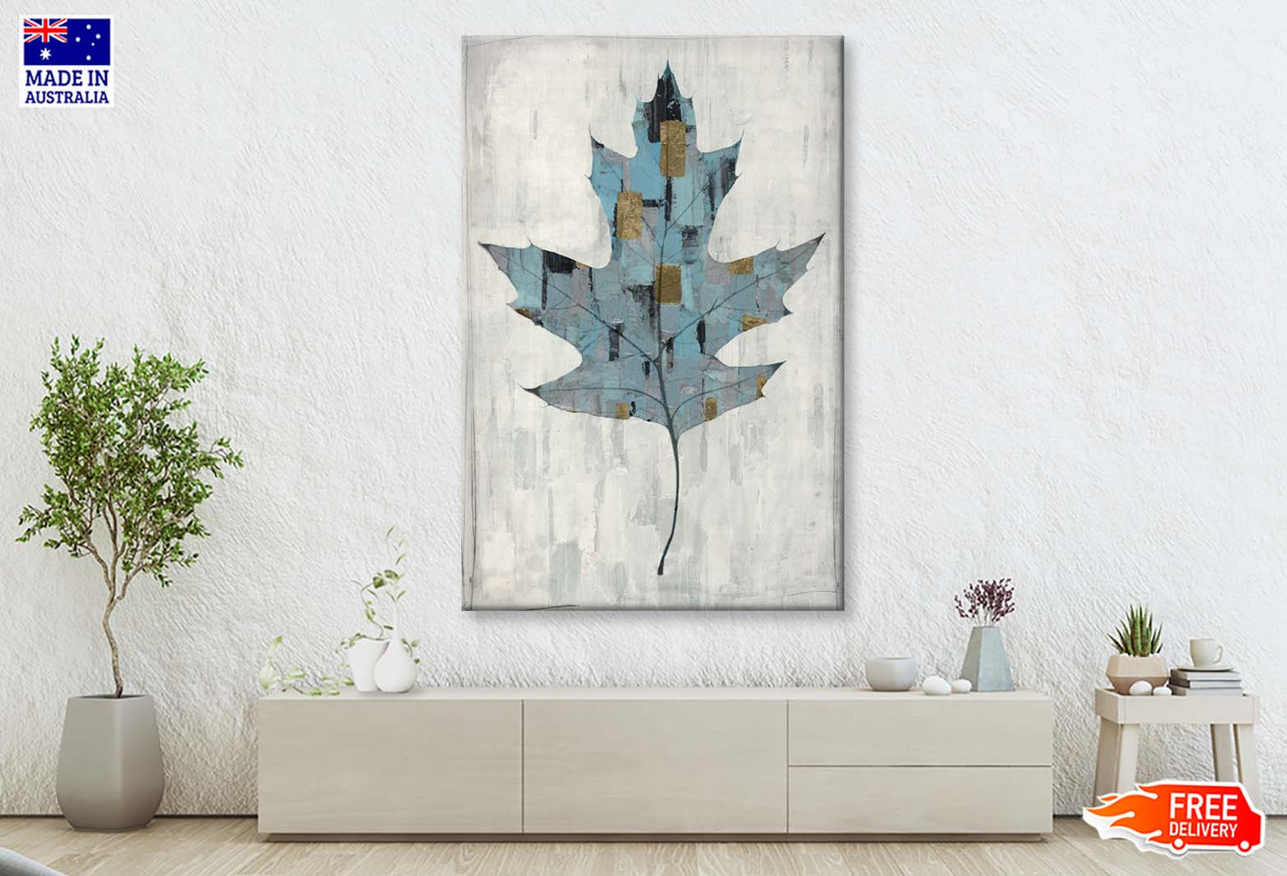 Autumn Leaf Abstract Design Wall Art Limited Edition High Quality Print