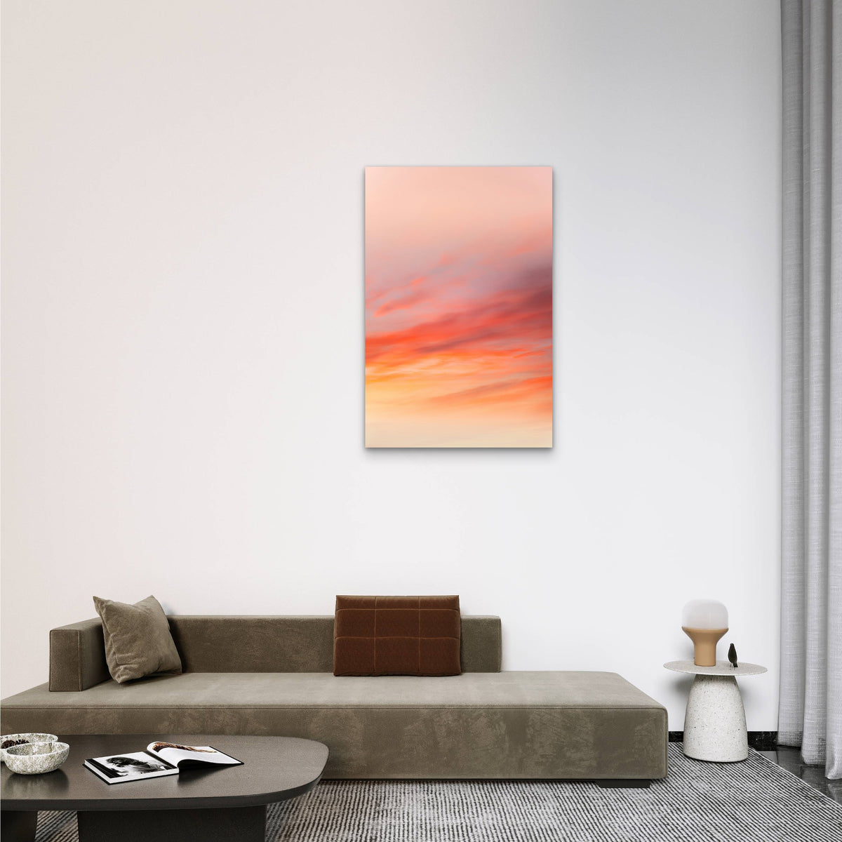Vibrant Sunset Sky 60x90cm Metal Print Ready to Hang