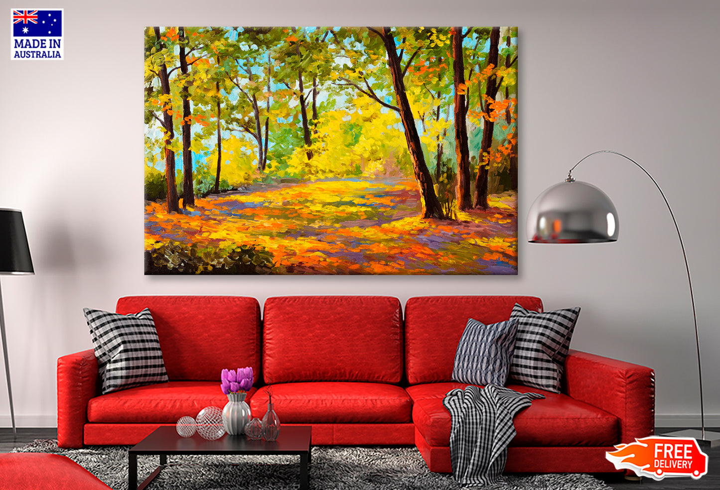 Autumn Forest Oil Painting Wall Art Limited Edition High Quality Print