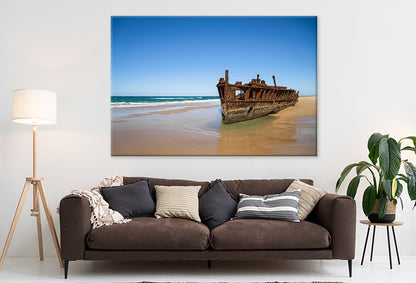 Fraser Island K’gari Queensland S.S. Maheno Wall Art Decor 100% Australian Made
