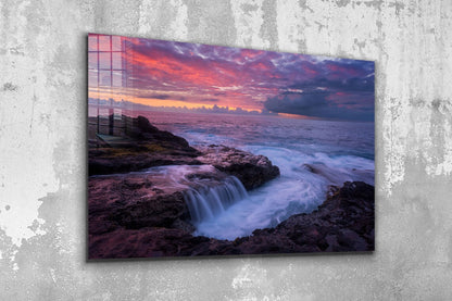 Oceanside Sunset Sky UV Direct Aluminum Print Australian Made Quality