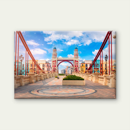 Bridge Towers Mega Grand World Park Venice Vietnam Wall Art Decor 100% Australian Made