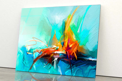 Abstract Colorful Acrylic Glass Print Tempered Glass Wall Art 100% Made in Australia Ready to Hang