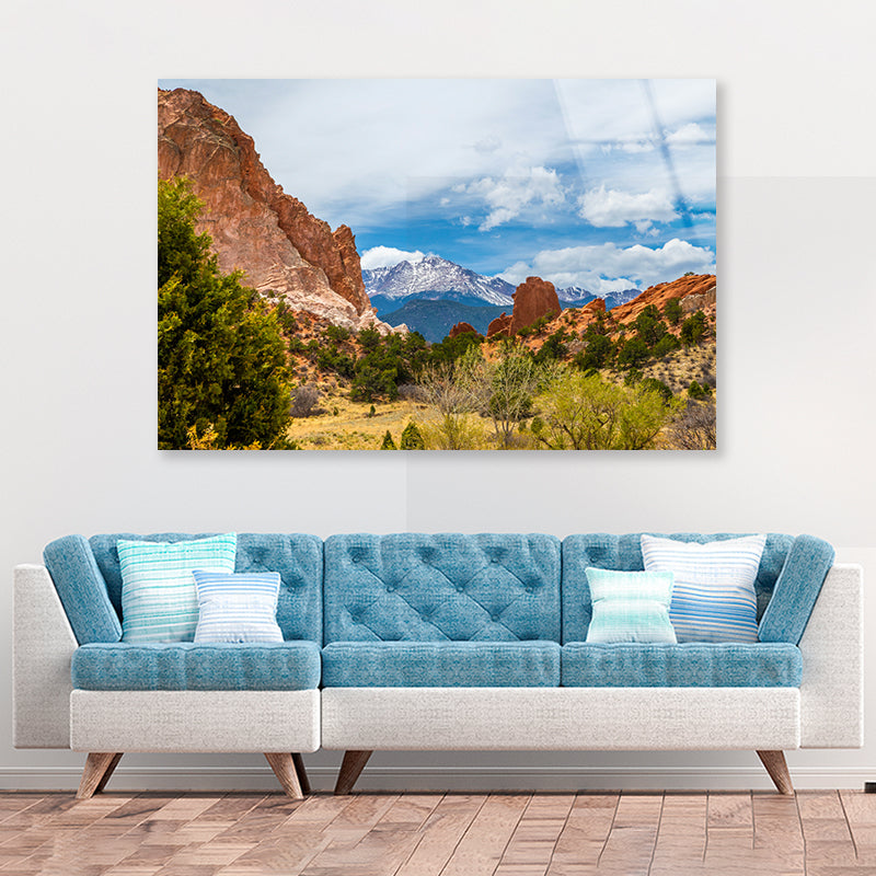 Pikes Peak Garden of The Gods USA Acrylic Glass Print Tempered Glass Wall Art 100% Made in Australia Ready to Hang