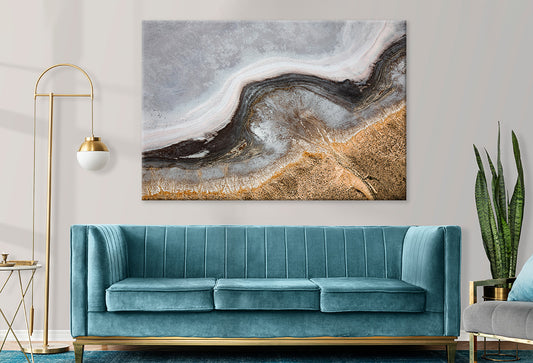 Kati Thanda - Lake Eyre, Aerial View, Abstract Print 100% Australian Made