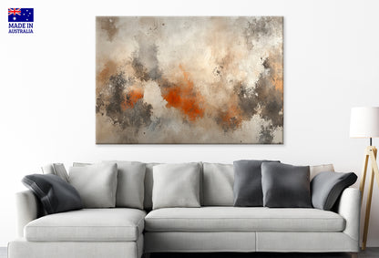 Abstract Beige Brown Watercolor Wall Art Decor 100% Australian Made