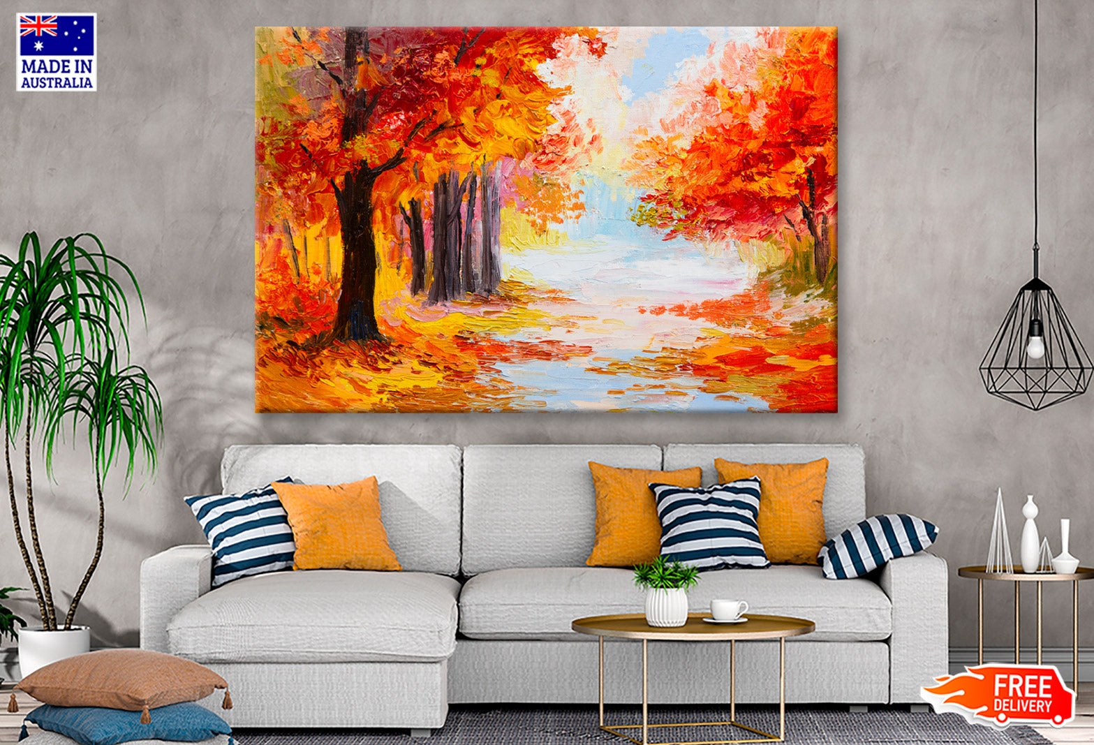 Autumn Forest Colorful Trees Wall Art Limited Edition High Quality Print