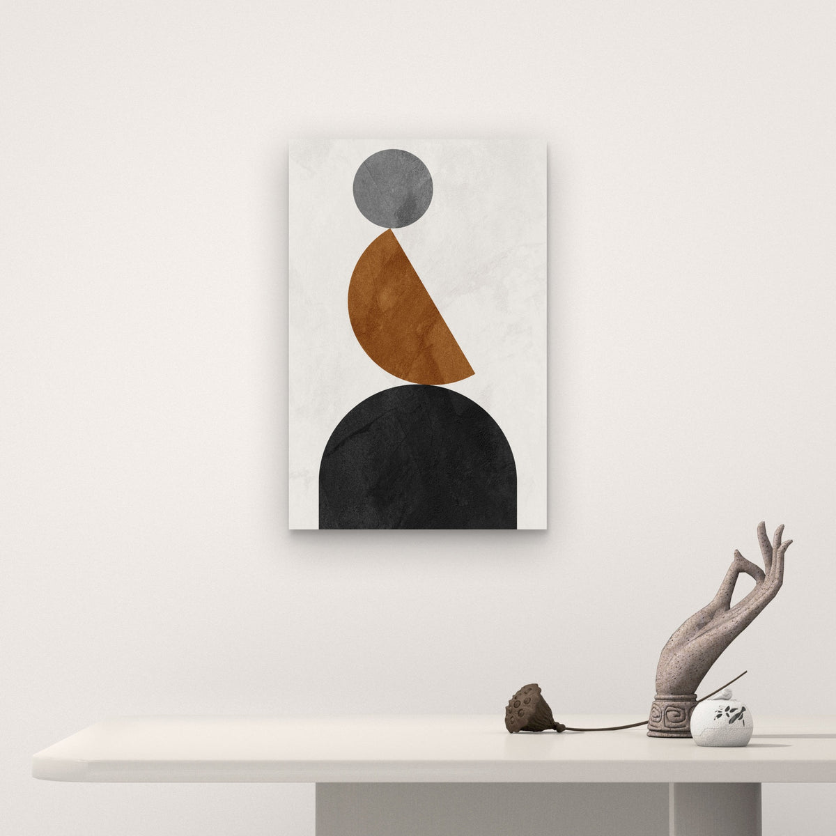 Abstract Geometric Shapes 40x60cm Metal Print Ready to Hang
