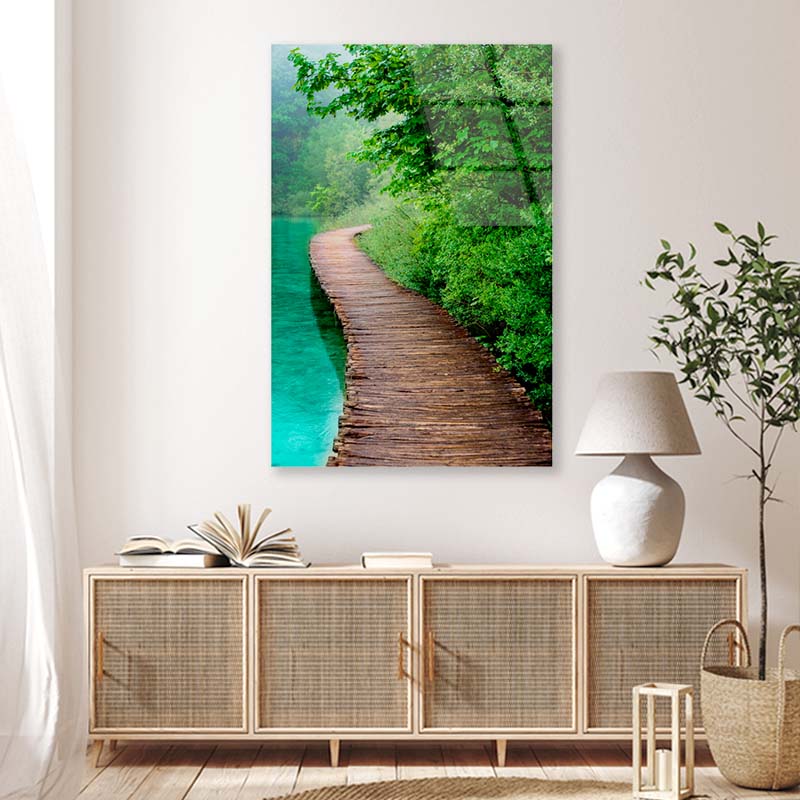 Wooden Bridge Acrylic Glass Print Tempered Glass Wall Art 100% Made in Australia Ready to Hang