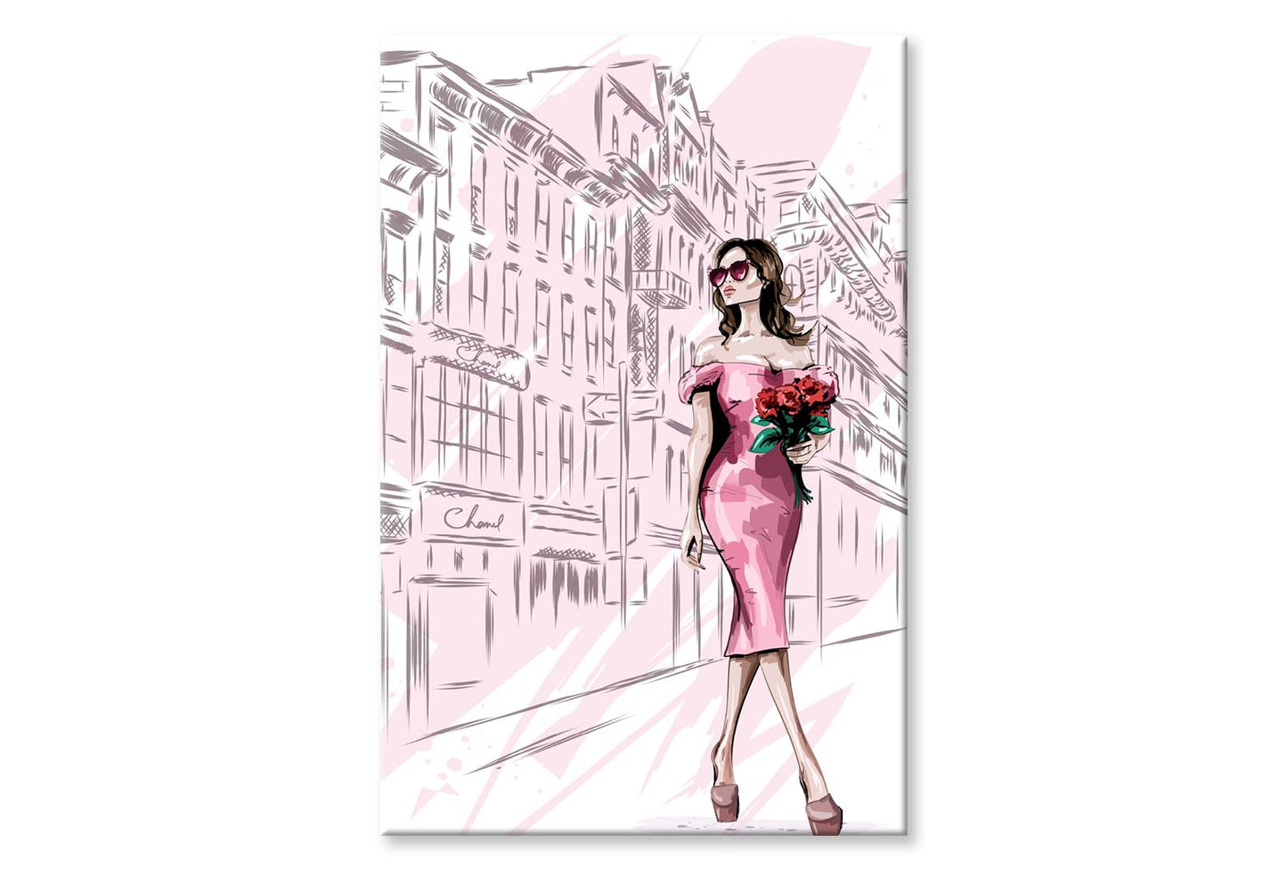 Elegant Fashion Store Art Wall Art Limited Edition High Quality Print Stretched Canvas None