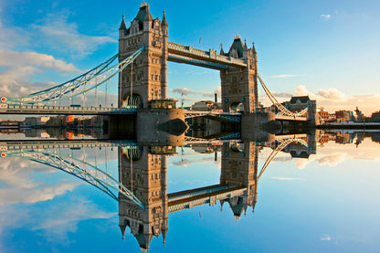 Tower Bridge at Sunset Sky View Acrylic Glass Print Tempered Glass Wall Art 100% Made in Australia Ready to Hang