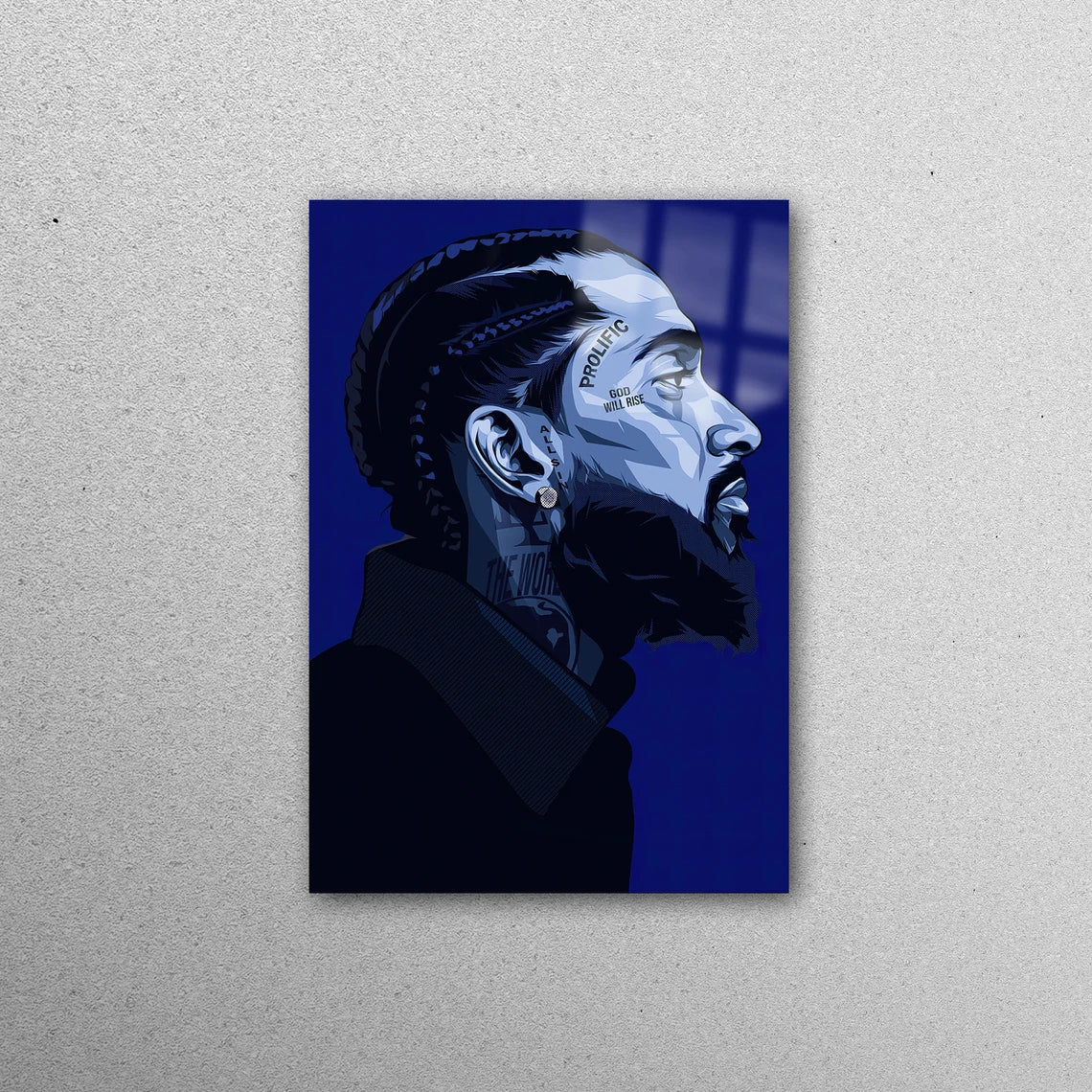 Nipsey Hussle, Famous Acrylic Glass Print Tempered Glass Wall Art 100% Made in Australia Ready to Hang