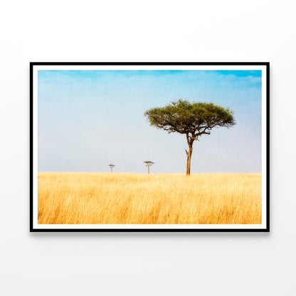 Trees in Grasslands of Kenya Africa Home Decor Premium Quality Poster Print Choose Your Sizes