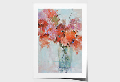 A Red Flower, Still Life, Painting Wall Art Limited Edition High Quality Print