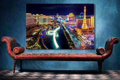 Las Vegas Cityscape UV Direct Aluminum Print Australian Made Quality