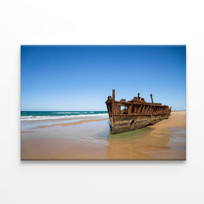 Fraser Island K’gari Queensland S.S. Maheno Wall Art Decor 100% Australian Made