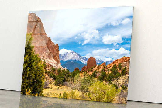 Pikes Peak Garden of The Gods USA Acrylic Glass Print Tempered Glass Wall Art 100% Made in Australia Ready to Hang