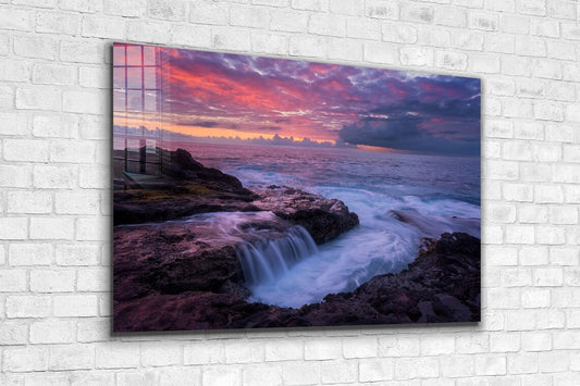 Oceanside Sunset Sky UV Direct Aluminum Print Australian Made Quality