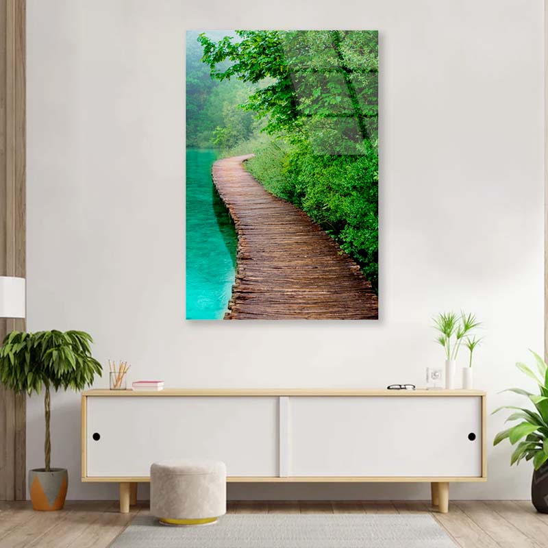 Wooden Bridge Acrylic Glass Print Tempered Glass Wall Art 100% Made in Australia Ready to Hang