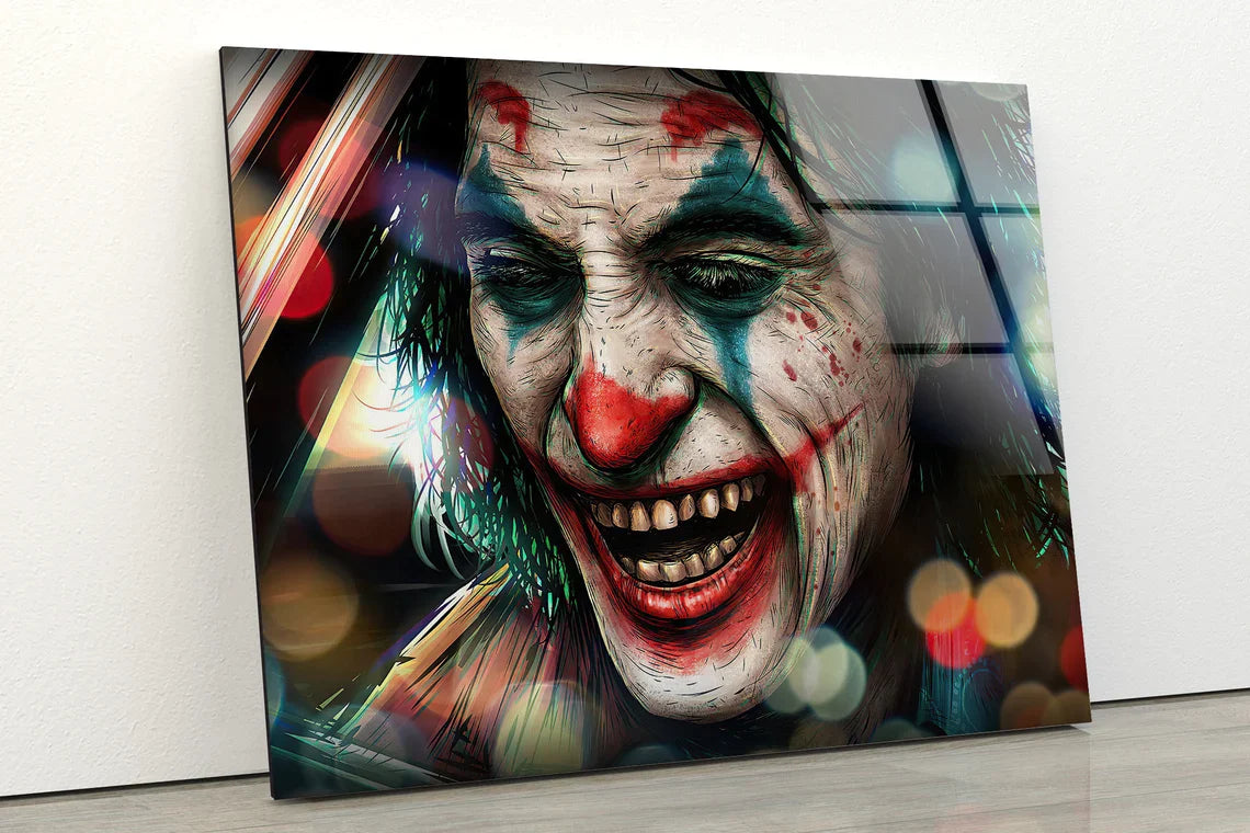 Joker Face Closeup UV Direct Aluminum Print Australian Made Quality