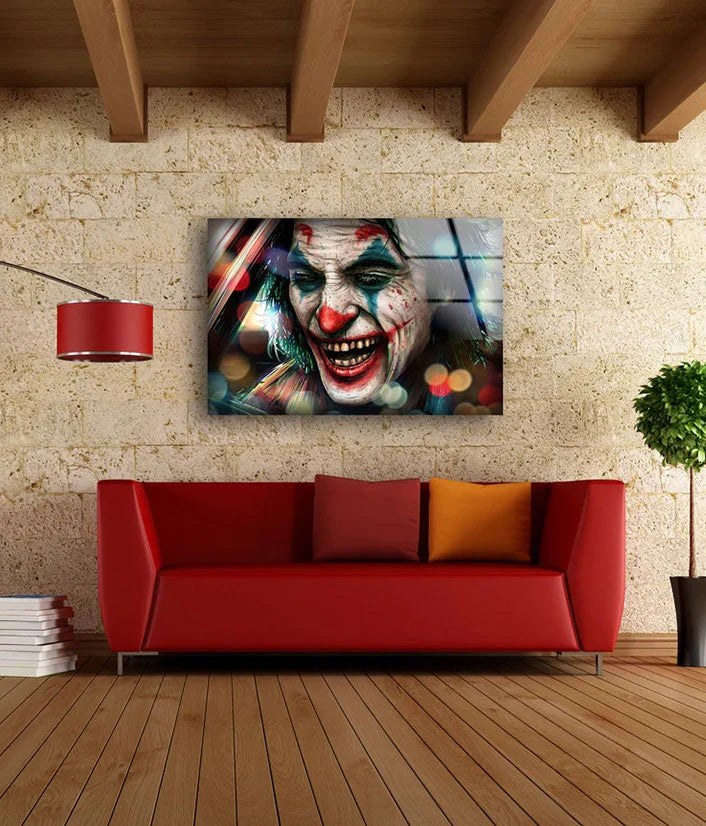 Joker Face Closeup UV Direct Aluminum Print Australian Made Quality