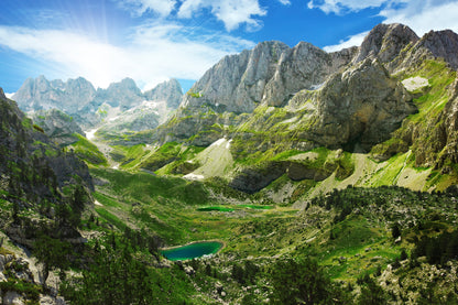 Amazing View of Mountain Lakes in Albanian Alps Home Decor Premium Quality Poster Print Choose Your Sizes