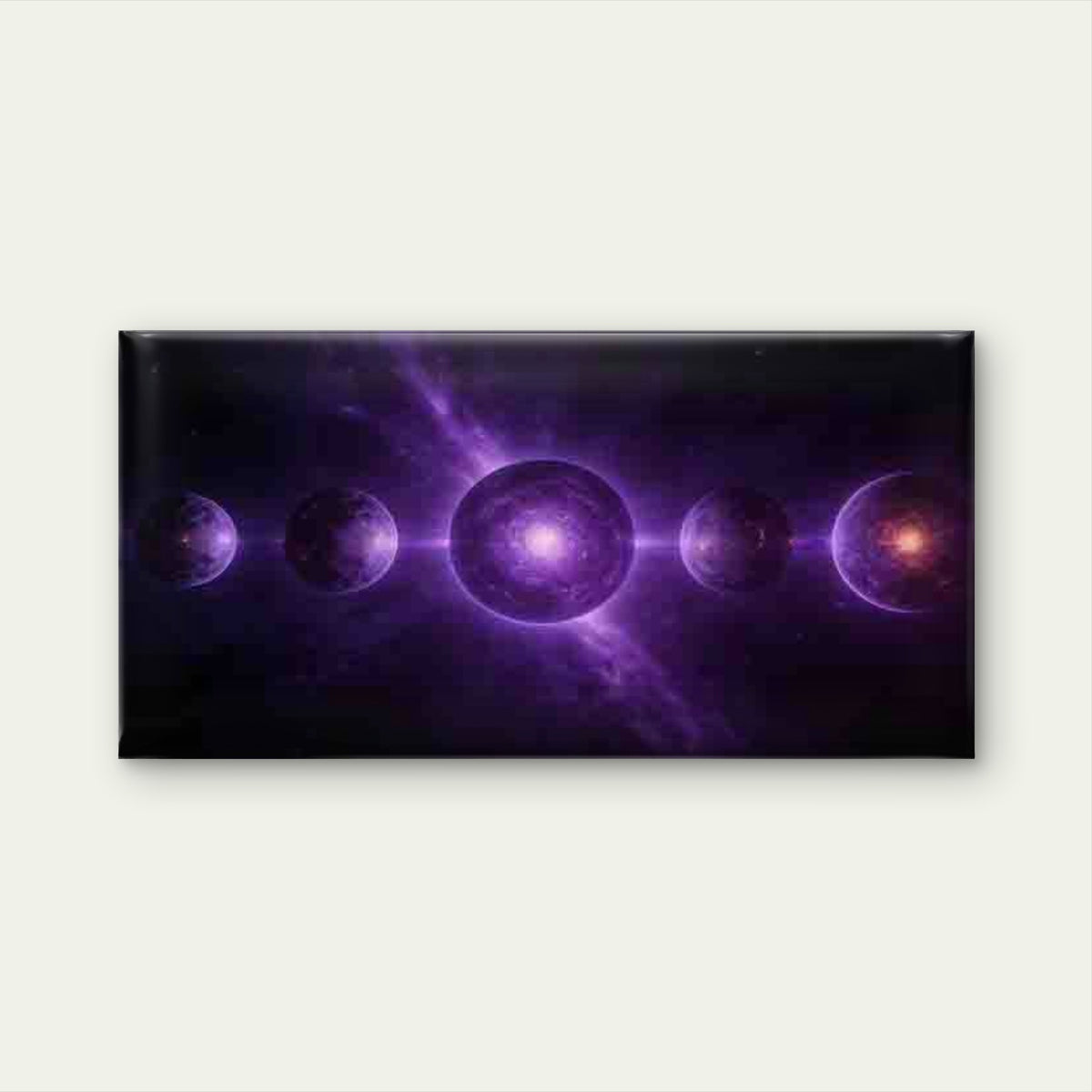 Purple Cosmic Galaxy Wall Art Canvas Office Home Room Framed 120x60cm