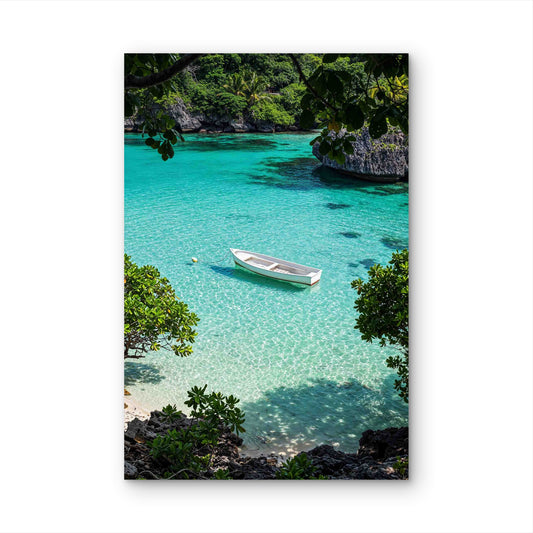 Crystal Clear Tropical Paradise 60x90cm Metal Print Ready to Hang