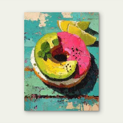 Featuring a Bagel with Lox Metal Print Ready to Hang