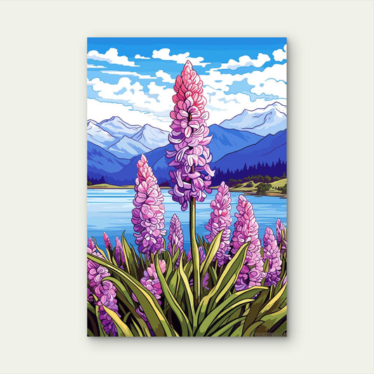 Blooming Majesty by the Alpine Lake 60x90cm Metal Print Ready to Hang