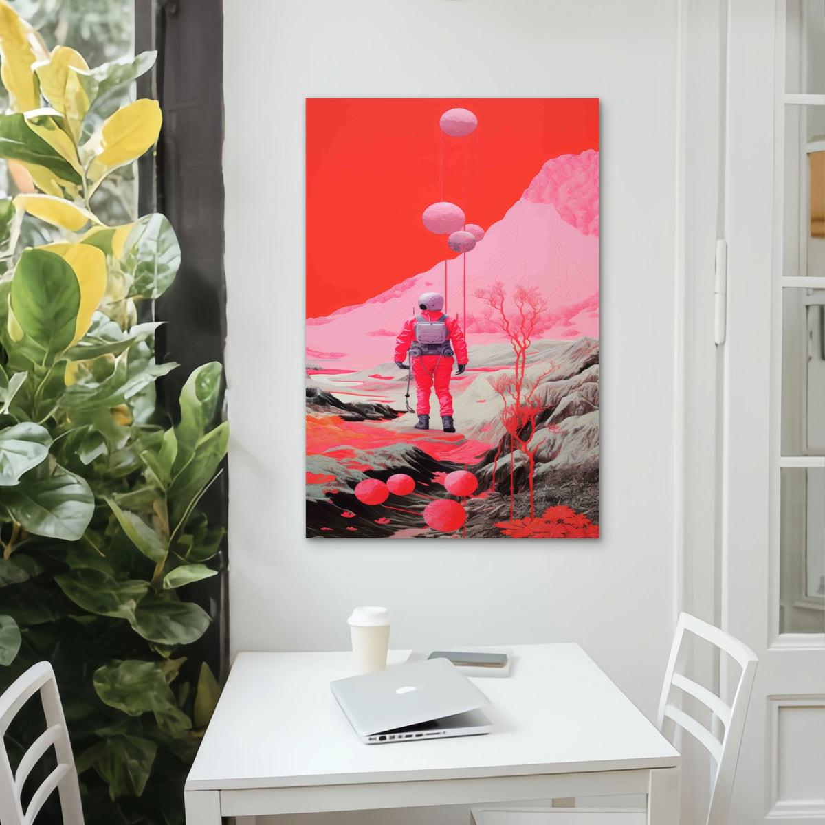 The Pink Moonscape 40x60cm Metal Print Ready to Hang