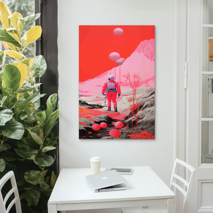 The Pink Moonscape 40x60cm Metal Print Ready to Hang