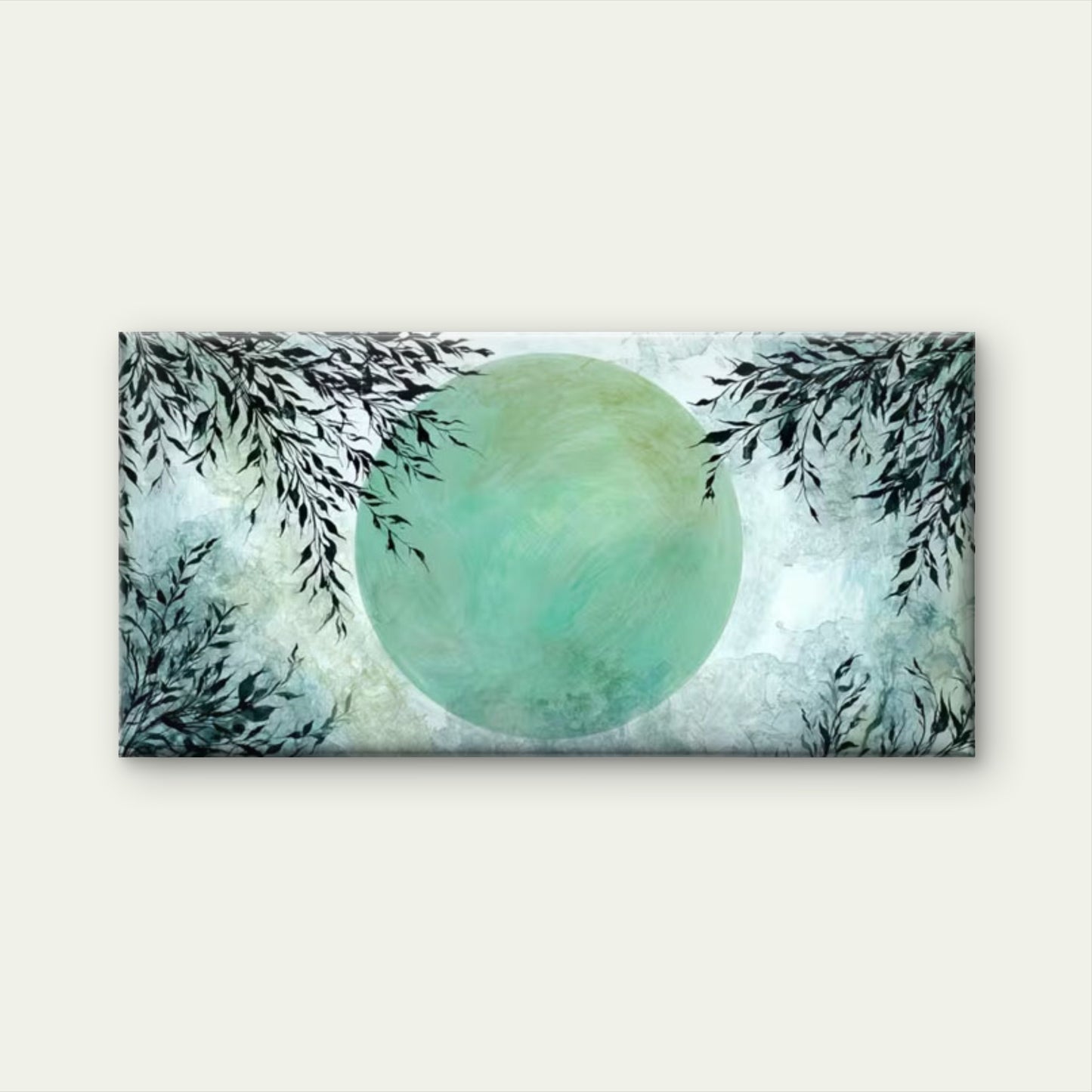 Abstract Leaf Elegant Design Wall Art Canvas Office Home Room Framed 120x60cm