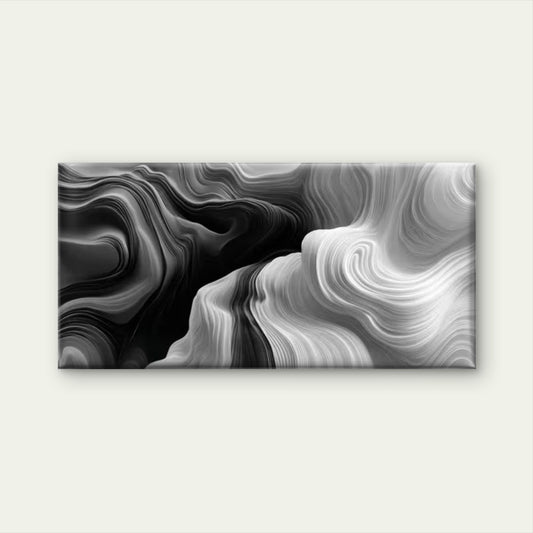 Minimalist & Swirling Pattern Wall Art Canvas Office Home Room Framed 120x60cm