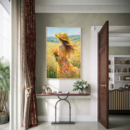 Textured Painting Romantic Summer Wildflower Premium quality Poster print choose your sizes