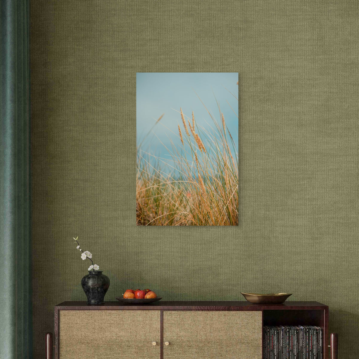 Marram Grass In Coastal Sand Dunes 60x90cm Metal Print Ready to Hang