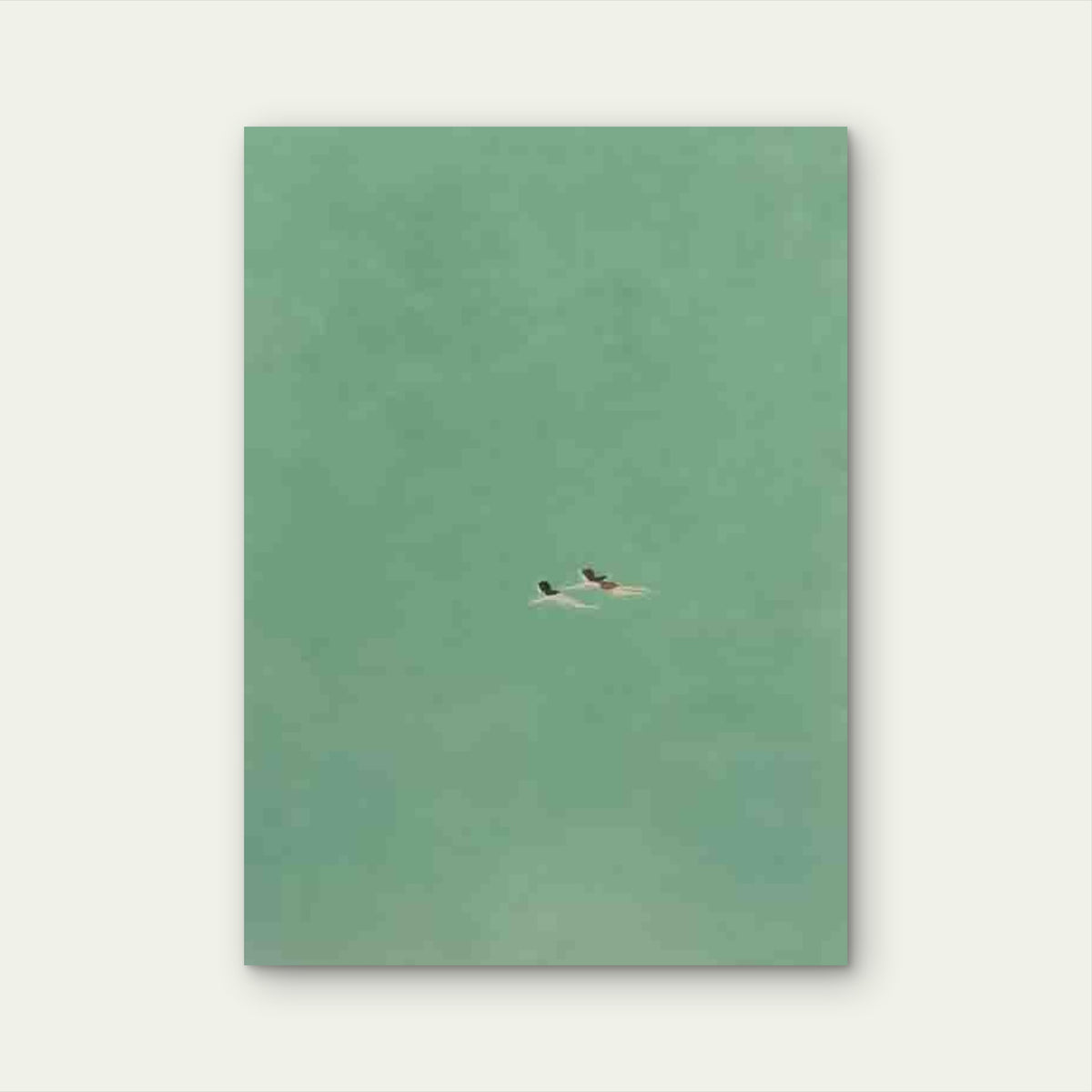 Abstract Minimalist Ocean Wave Metal Print Ready to Hang