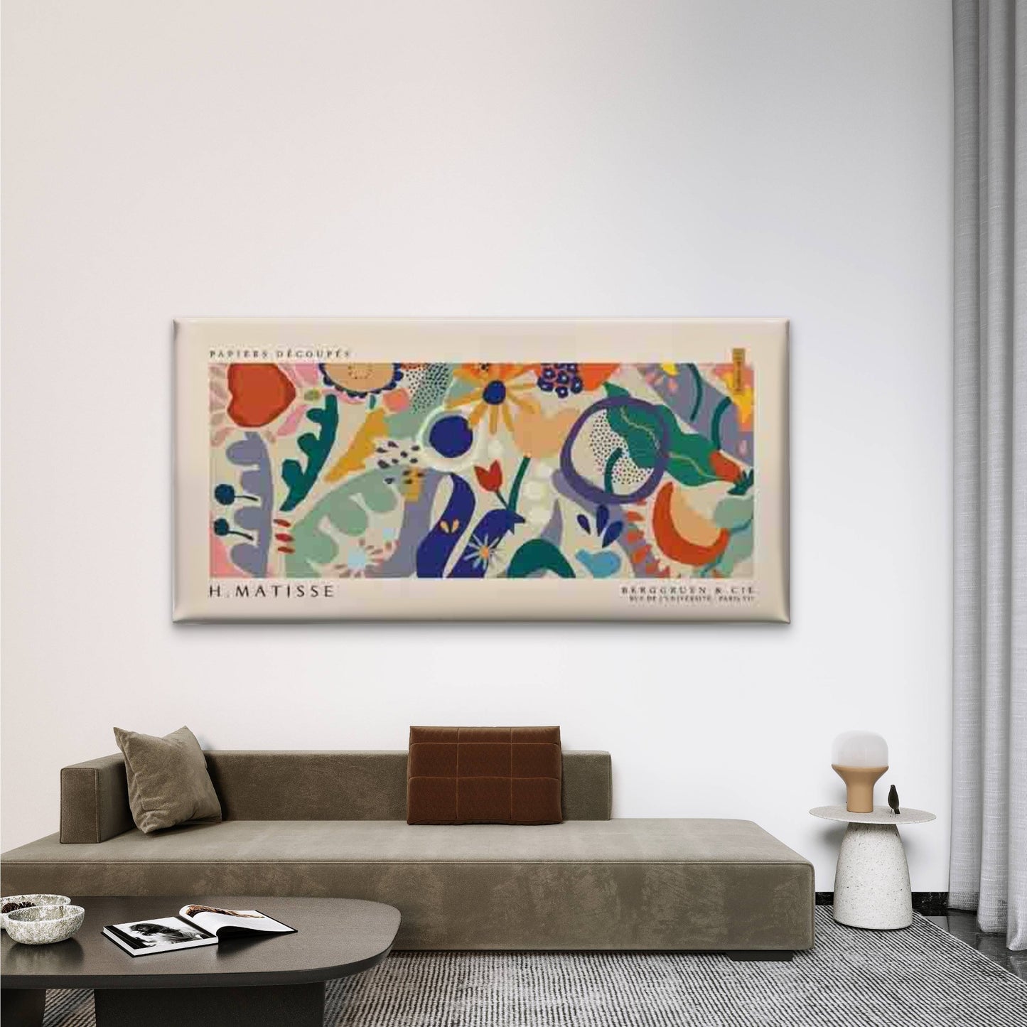 H. Matisse Papiers Découpes Wall Art Canvas Office Home Room Framed 120x60cm
