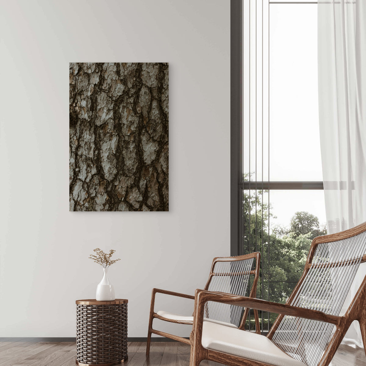 Close-Up of Tree Bark 40x60cm Metal Print Ready to Hang