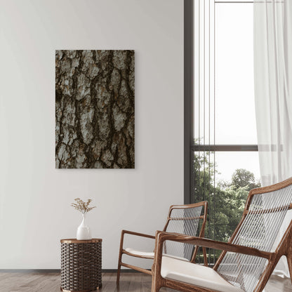 Close-Up of Tree Bark 60x90cm Metal Print Ready to Hang