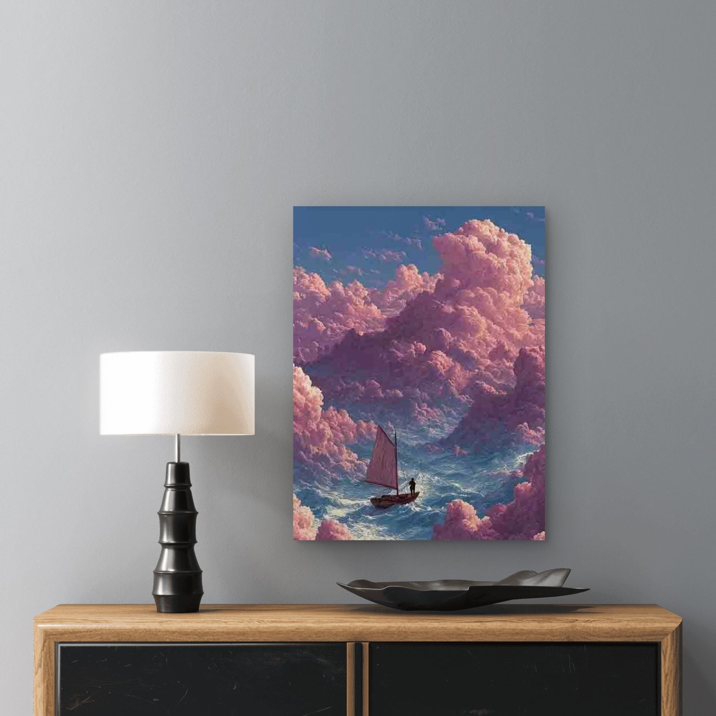 Surreal Dreamy Abstract Cloud Landscape 60x90cm Metal Print Ready to Hang