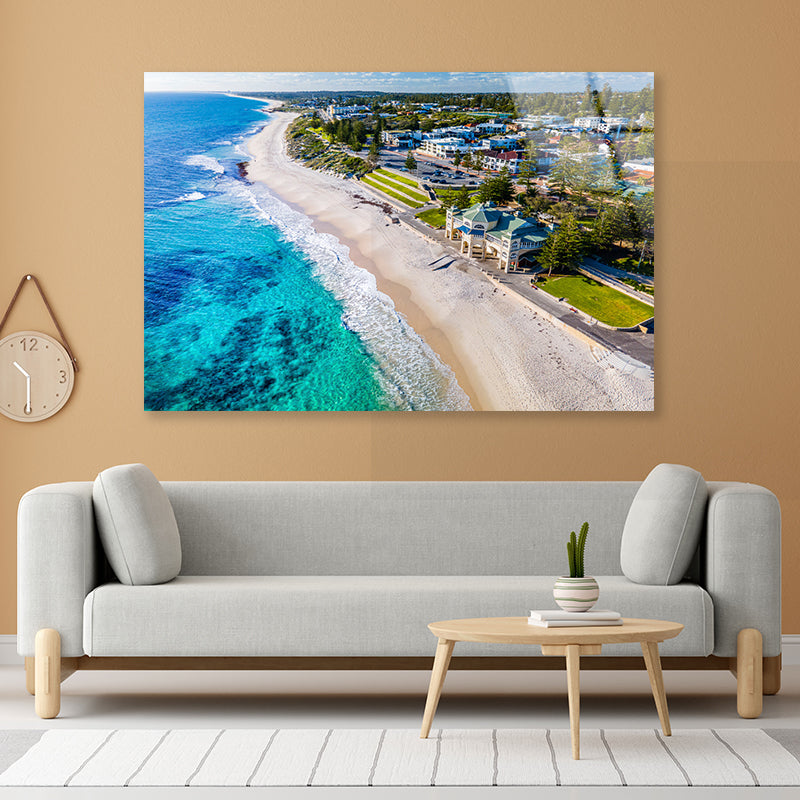 Clear Cottesloe Beach Australia Acrylic Glass Print Tempered Glass Wall Art 100% Made in Australia Ready to Hang