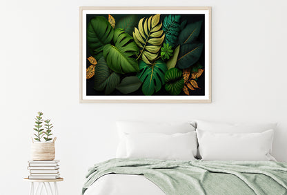 Lush Tropical Leaves in Vibrant Green Home Decor Premium Quality Poster Print Choose Your Sizes