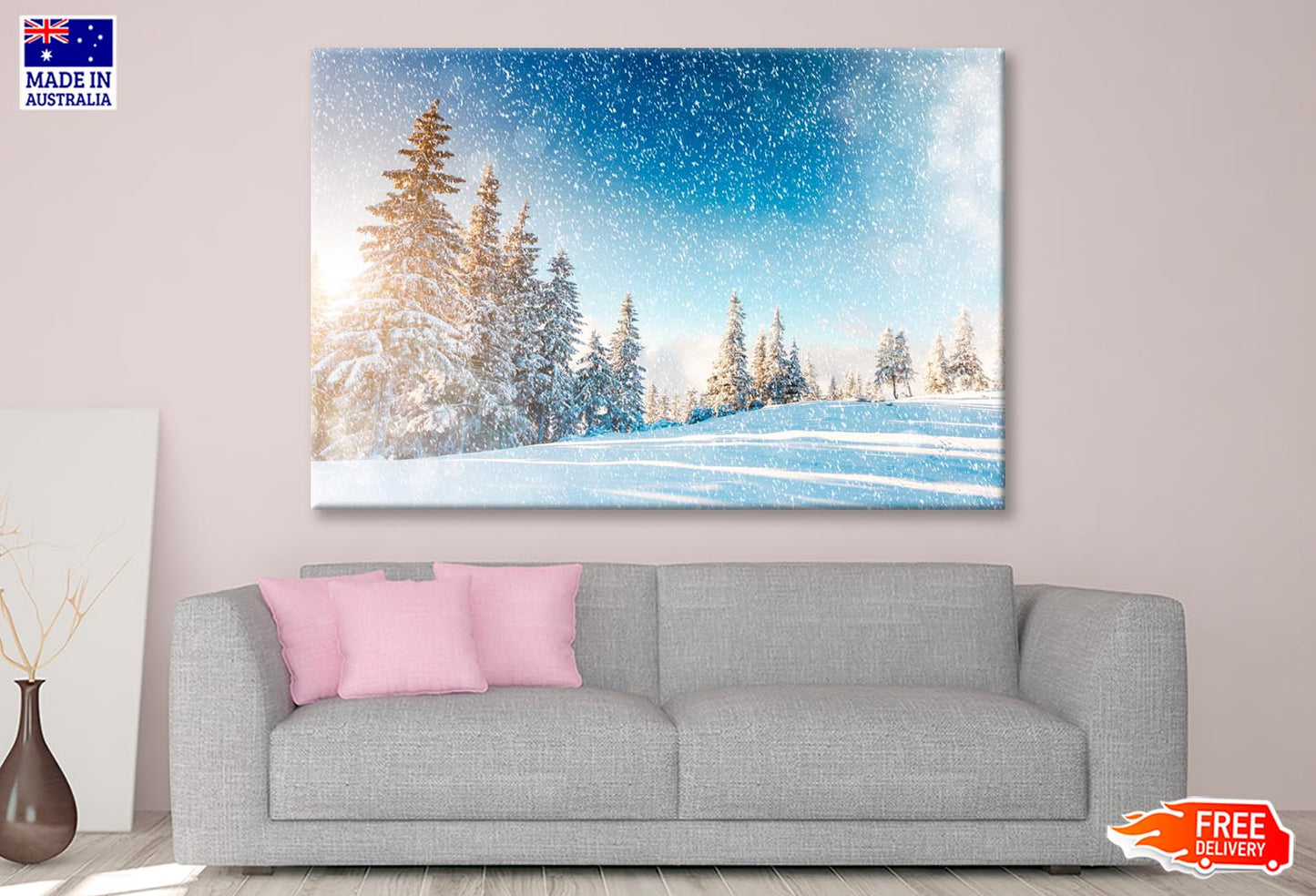 Dramatic Wintry Scene Wall Art Decor 100% Australian Made