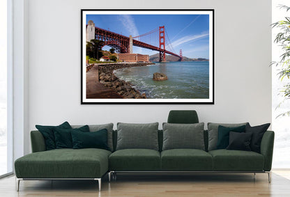 Golden Gate Bridge in The Bright Summer Light Home Decor Premium Quality Poster Print Choose Your Sizes