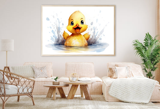 Baby Duckling Watercolor Style Home Decor Premium Quality Poster Print Choose Your Sizes