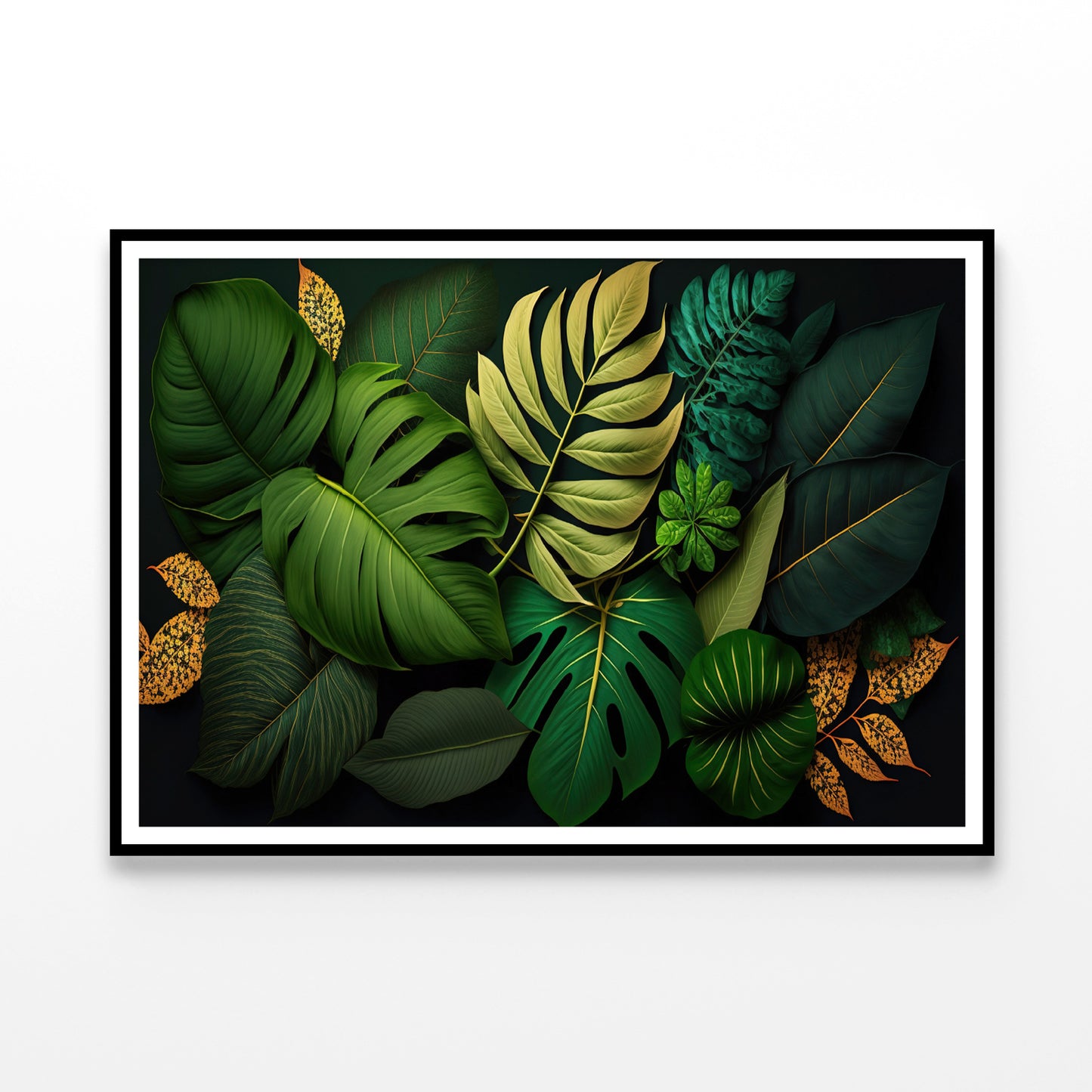 Lush Tropical Leaves in Vibrant Green Home Decor Premium Quality Poster Print Choose Your Sizes