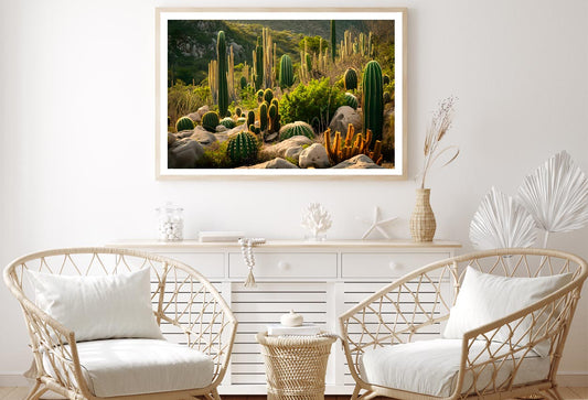 Captivating Landscape of Cacti in Mexico Home Decor Premium Quality Poster Print Choose Your Sizes