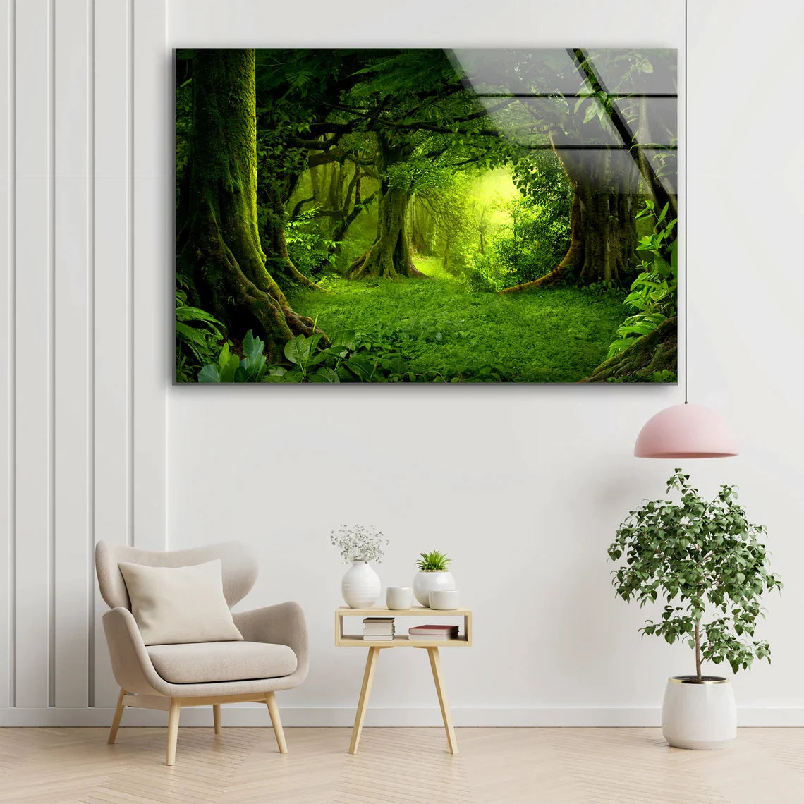 Green Deep Forest View UV Direct Aluminum Print Australian Made Quality